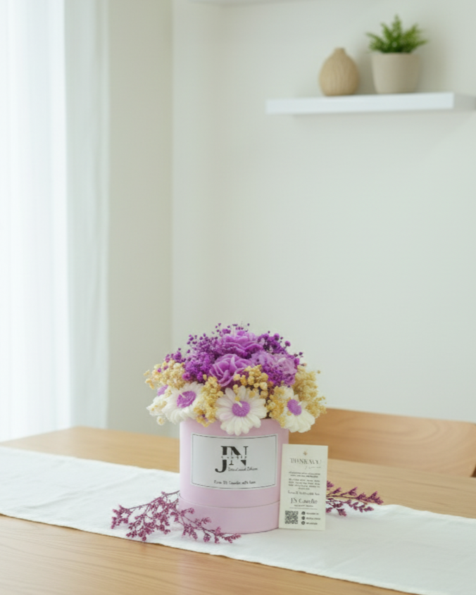Giỏ Hoa Nến Thơm Hộp Trụ Handmade JN CANDLE - 300g - Sắc Màu Ngọt Ngào, Hương Thơm Dịu Nhẹ 29 Gemini Generated Image jef1dojef1dojef1