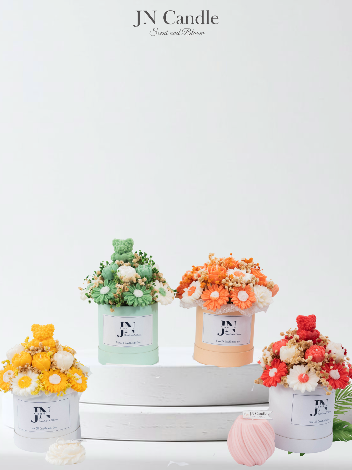 Hộp trụ hoa JN Candle