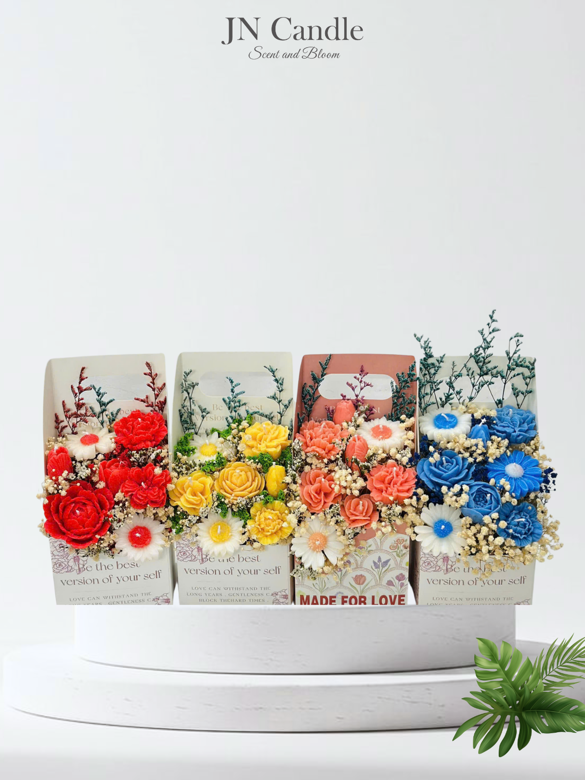 Giỏ hoa nến thơm hộp Love JN Candle