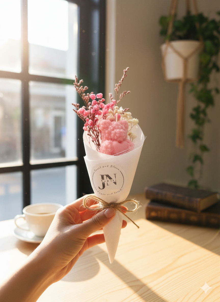 Bó Hoa Que Kem Handmade JN CANDLE -40g- Nhỏ Gọn-Tinh Tế-Ý Nghĩa Với Người Thân, Bạn Bè 10 Gemini Generated Image 11nnfh11nnfh11nn