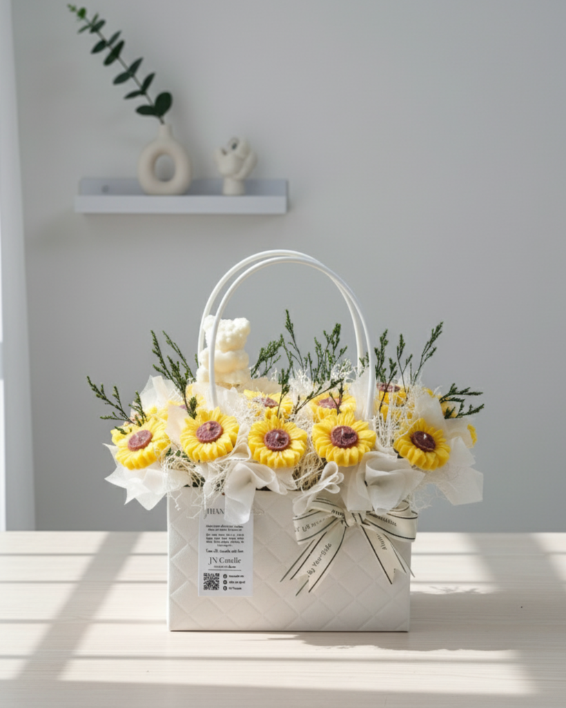Giỏ Hoa Nến Thơm Handmade JUST JN CANDLE - Quà Cho Người Thân Yêu, Bạn Bè & Đồng Nghiệp 45 Gemini Generated Image 807r0p807r0p807r