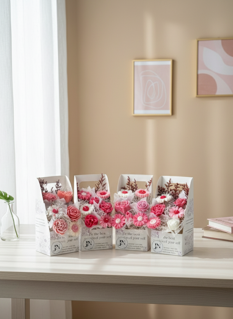 Giỏ Hoa Nến Thơm Hộp Love Handmade JN CANDLE- Sang Trọng, Tinh Tế, Thơm Ngát 64