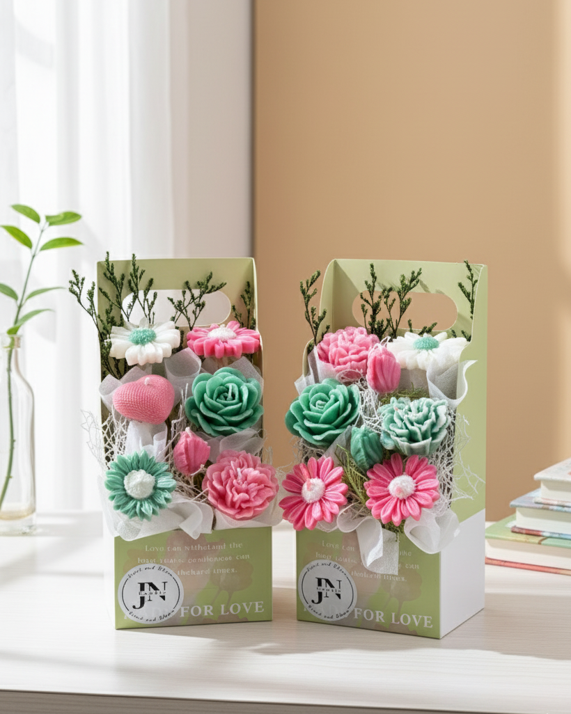 Giỏ Hoa Nến Thơm Hộp Love Handmade JN CANDLE- Sang Trọng, Tinh Tế, Thơm Ngát 61