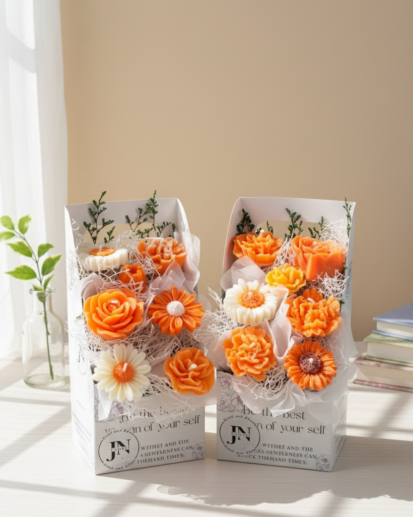 Giỏ Hoa Nến Thơm Hộp Love Handmade JN CANDLE- Sang Trọng, Tinh Tế, Thơm Ngát 58 Gemini Generated Image gir478gir478gir4