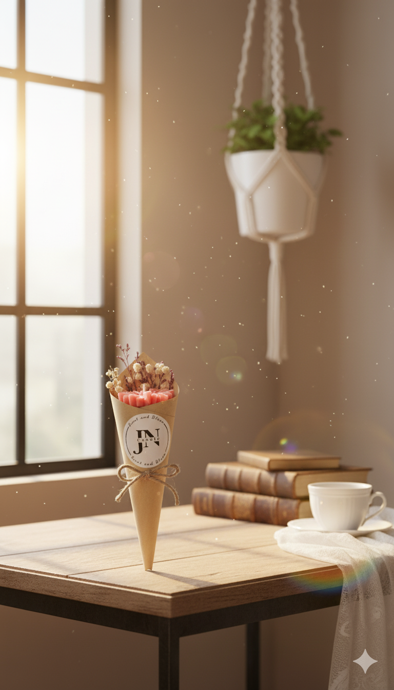 Bó Hoa Que Kem Handmade JN CANDLE -40g- Nhỏ Gọn-Tinh Tế-Ý Nghĩa Với Người Thân, Bạn Bè 15 Gemini Generated Image l8ibggl8ibggl8ib