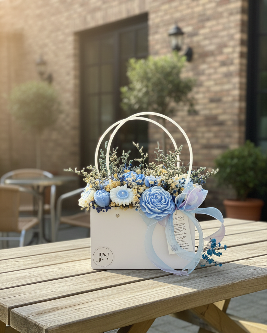 Giỏ Hoa Nến Thơm Handmade JUST JN CANDLE - Quà Cho Người Thân Yêu, Bạn Bè & Đồng Nghiệp 51 Gemini Generated Image lw9ht1lw9ht1lw9h