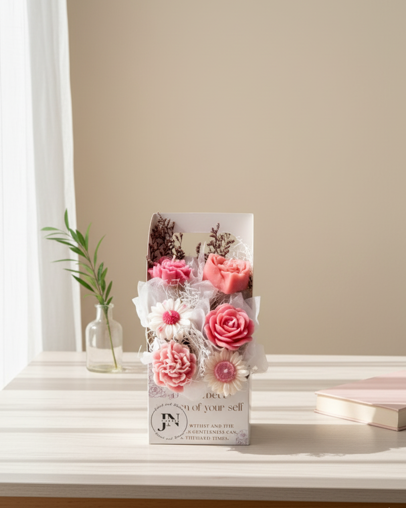Giỏ Hoa Nến Thơm Hộp Love Handmade JN CANDLE- Sang Trọng, Tinh Tế, Thơm Ngát 63 Gemini Generated Image qmwr22qmwr22qmwr