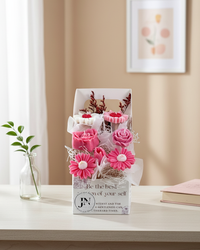Giỏ Hoa Nến Thơm Hộp Love Handmade JN CANDLE- Sang Trọng, Tinh Tế, Thơm Ngát 59