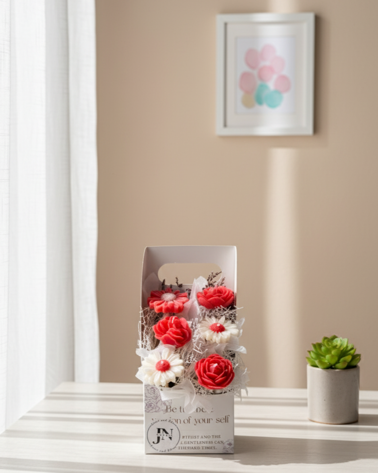 Giỏ Hoa Nến Thơm Hộp Love Handmade JN CANDLE- Sang Trọng, Tinh Tế, Thơm Ngát 48