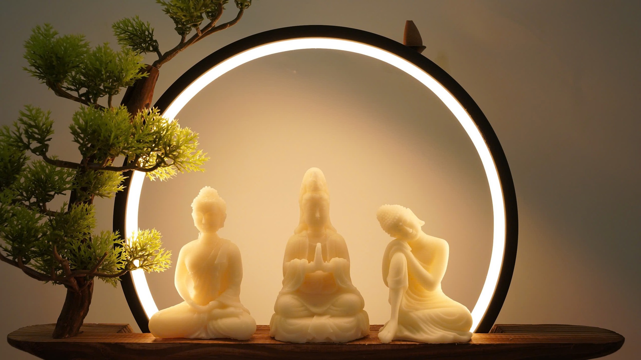 Sáp Thơm Tượng Phật JN Eco Đa Màu Sắc_ 70-150g_ Mang Bình An Và May Mắn Cho Cuộc Sống