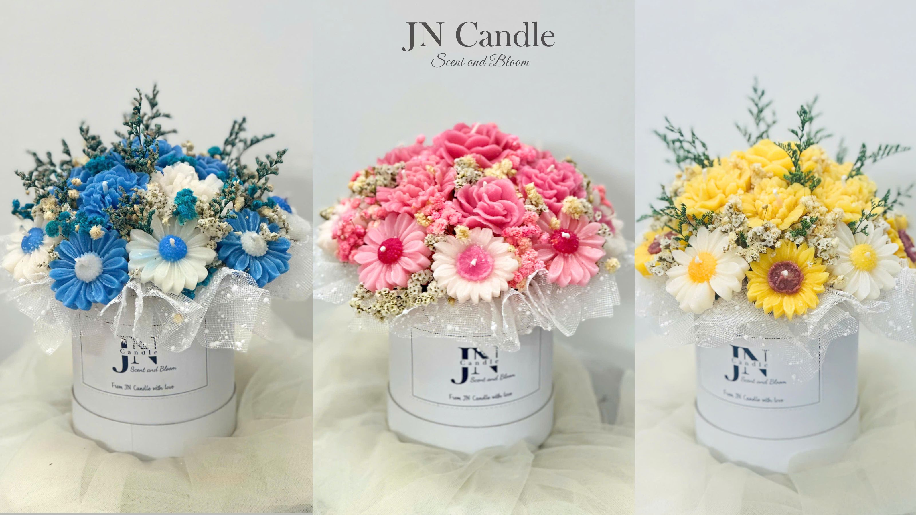Trang chủ 28 Các loài hoa phổ biến cho ngày 20/10 - Giỏ hoa nến thơm JN Candle